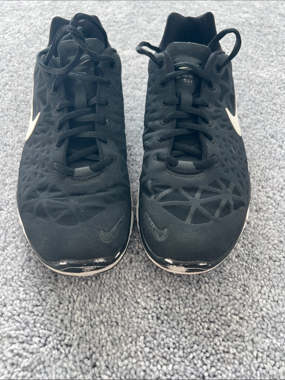 Nike Black Training Shoes with White Swoosh